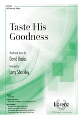 Taste His Goodness SATB choral sheet music cover